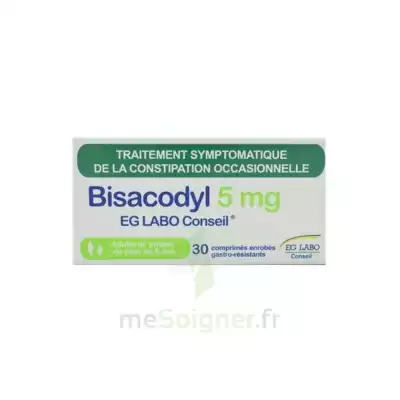 Bisacodyl Eg Labo Conseil 5 Mg Comprimés Enrobés Gastro-résistant Plq Pvc/alu/30 à VITROLLES